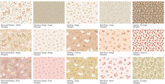 Poppie Cotton Primrose and Parsley Fat Quarter Bundle Set