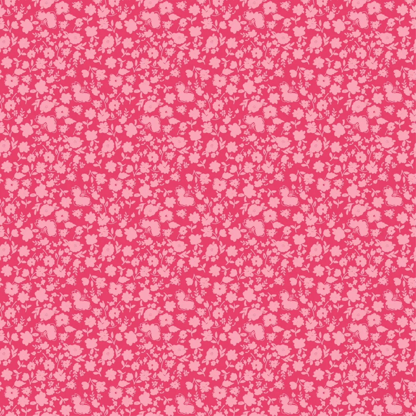 Bloom True by Terri Conrad Wildflower Pink Poppie Cotton Fabric