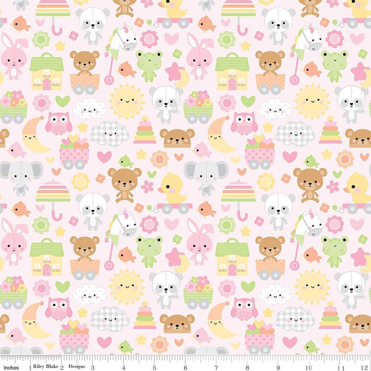 Riley Blake Bundle of Joy Pink Quilting Fabric