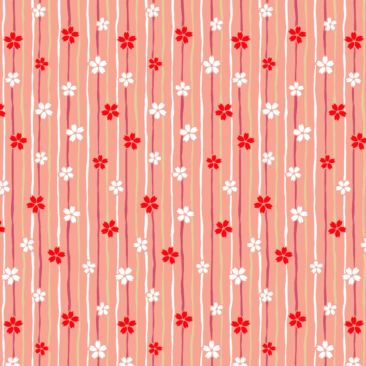Iroha Komon Stripe and Sakura Kimono Pink Cosmo