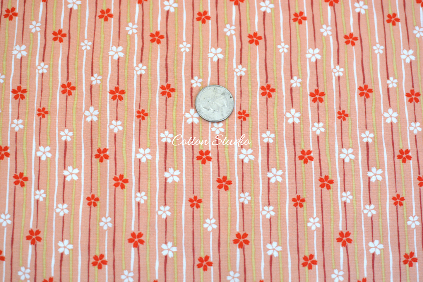 Iroha Komon Stripe and Sakura Kimono Pink Cosmo