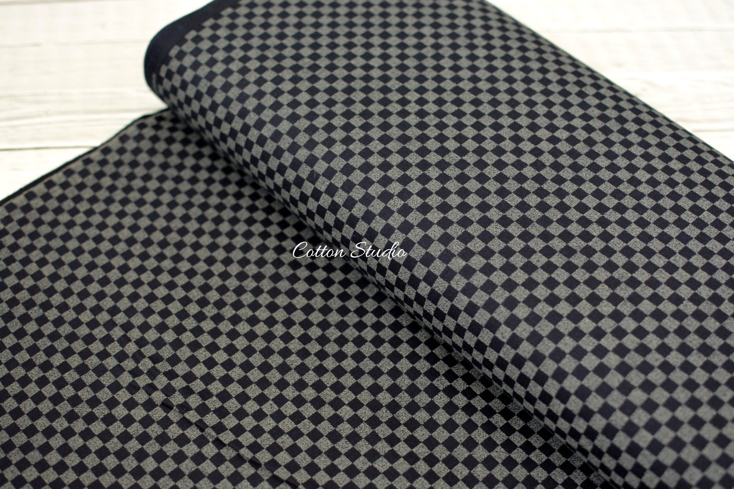 Ichimatsu Indigo Japanese Fabric