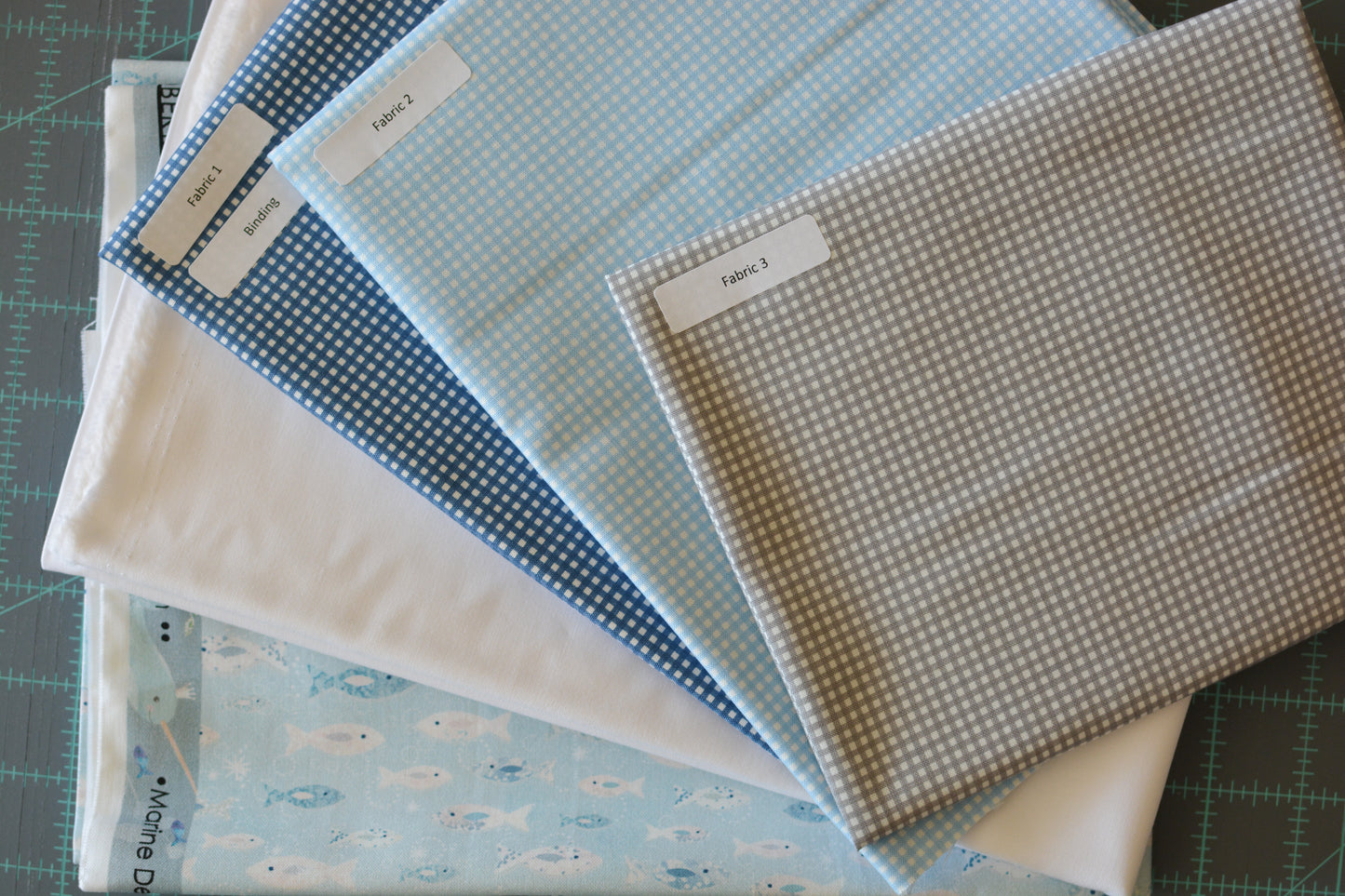 Super Star Baby Quilt Kit - Gingham Boy Quilt 36" x 36"