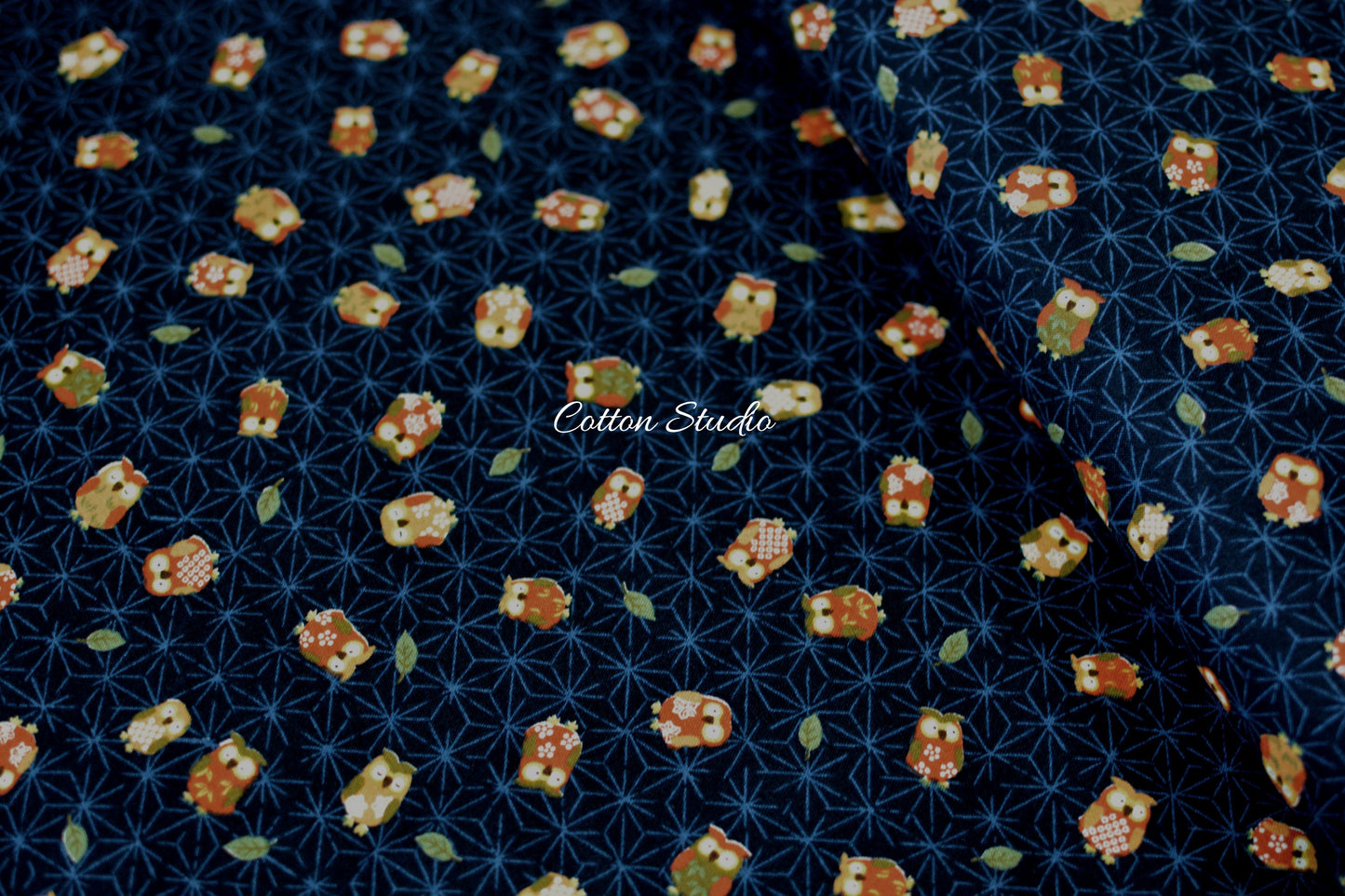Owl and Asanoha Indigo Sevenberry