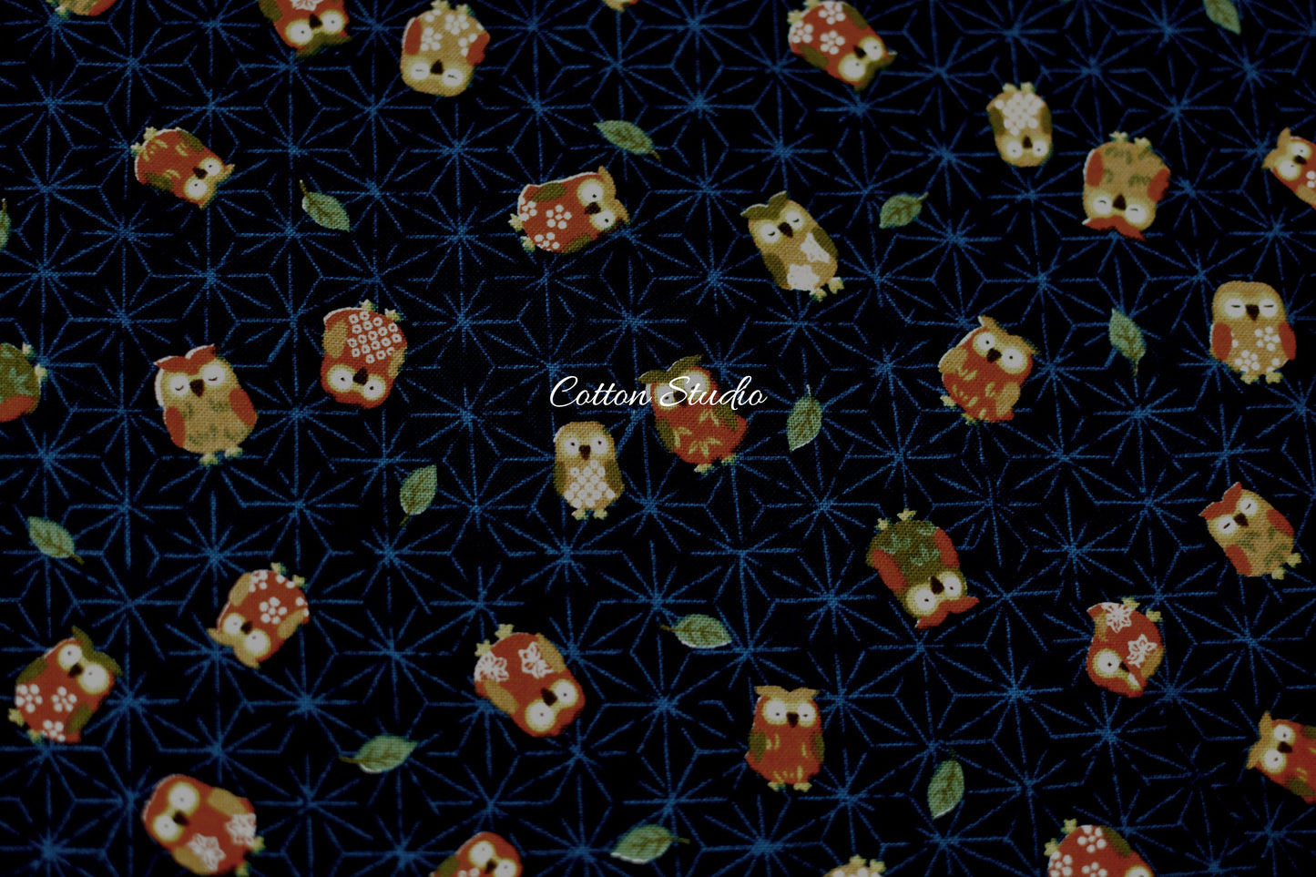Owl and Asanoha Indigo Sevenberry