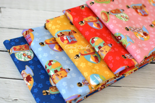 Maiko Sakura Prints Cherry Blossoms Fat Quarter Set