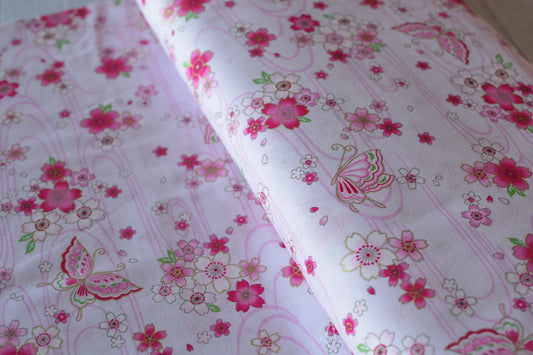 Sakura and Butterflies Butterfly Lavender Metallic Gold