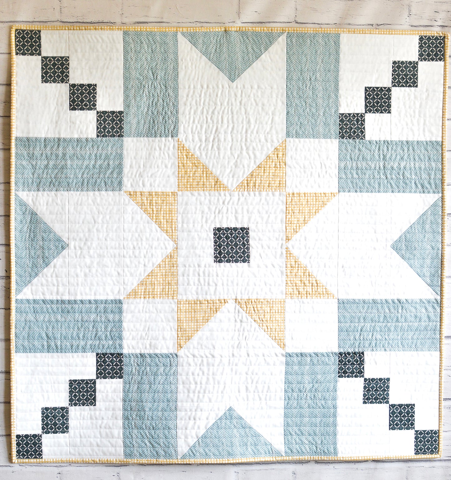 Super Star Quilt Kit Throw Size 60" x 60" - Sweet Little Friends Boy