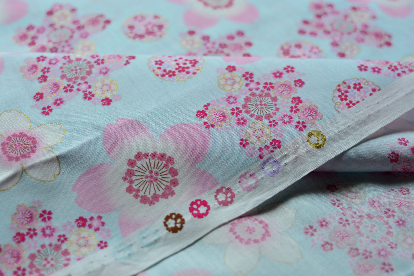 Sakura Blue Metallic Gold