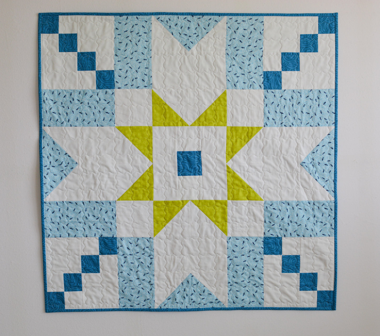 Super Star Baby Boy Quilt Kit - Sea Gardens 36" x 36"