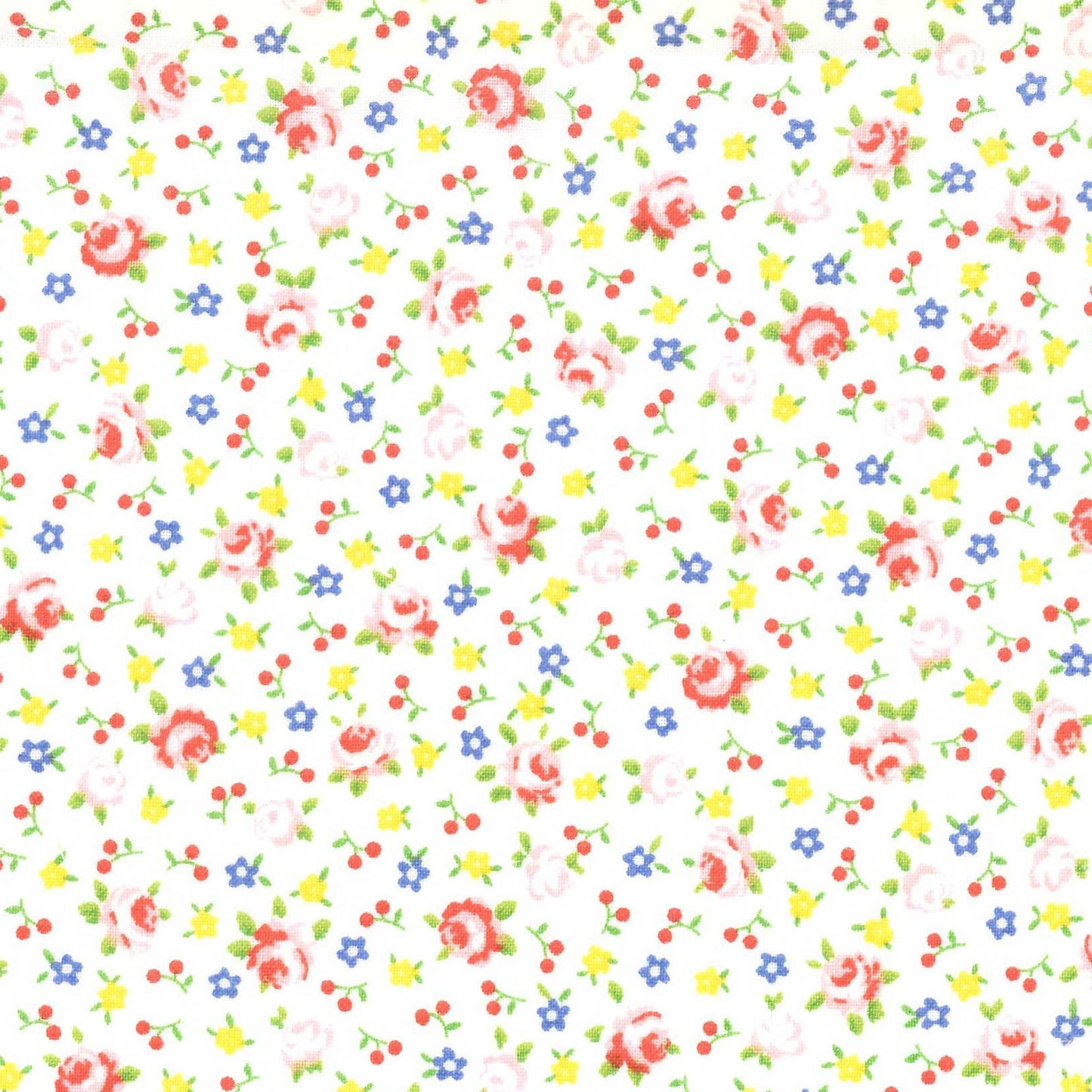 Japanese Fabric Happy Message 30's White