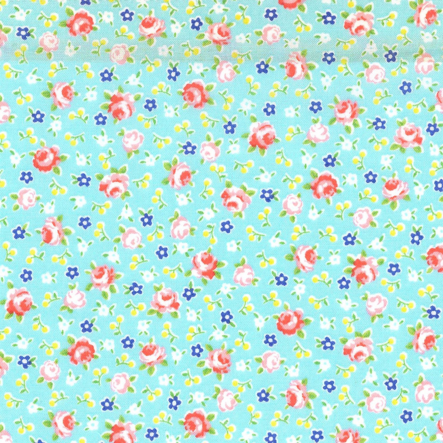 Japanese Fabric Happy Message 30's Blue