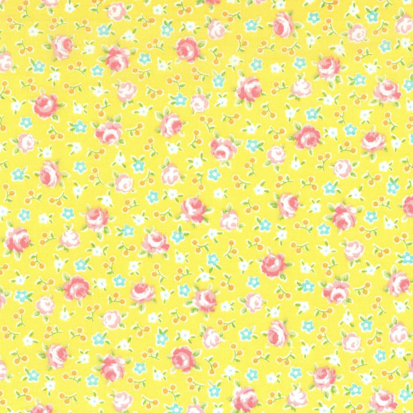 Japanese Fabric Happy Message 30's Yellow