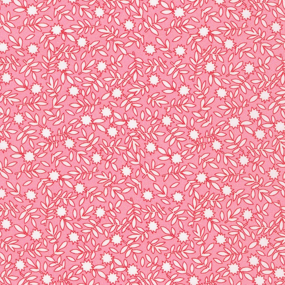 Robert Kaufman Fabric - Flowerhouse by Debbie Beaves All A Flutter Pink 30's reproduction