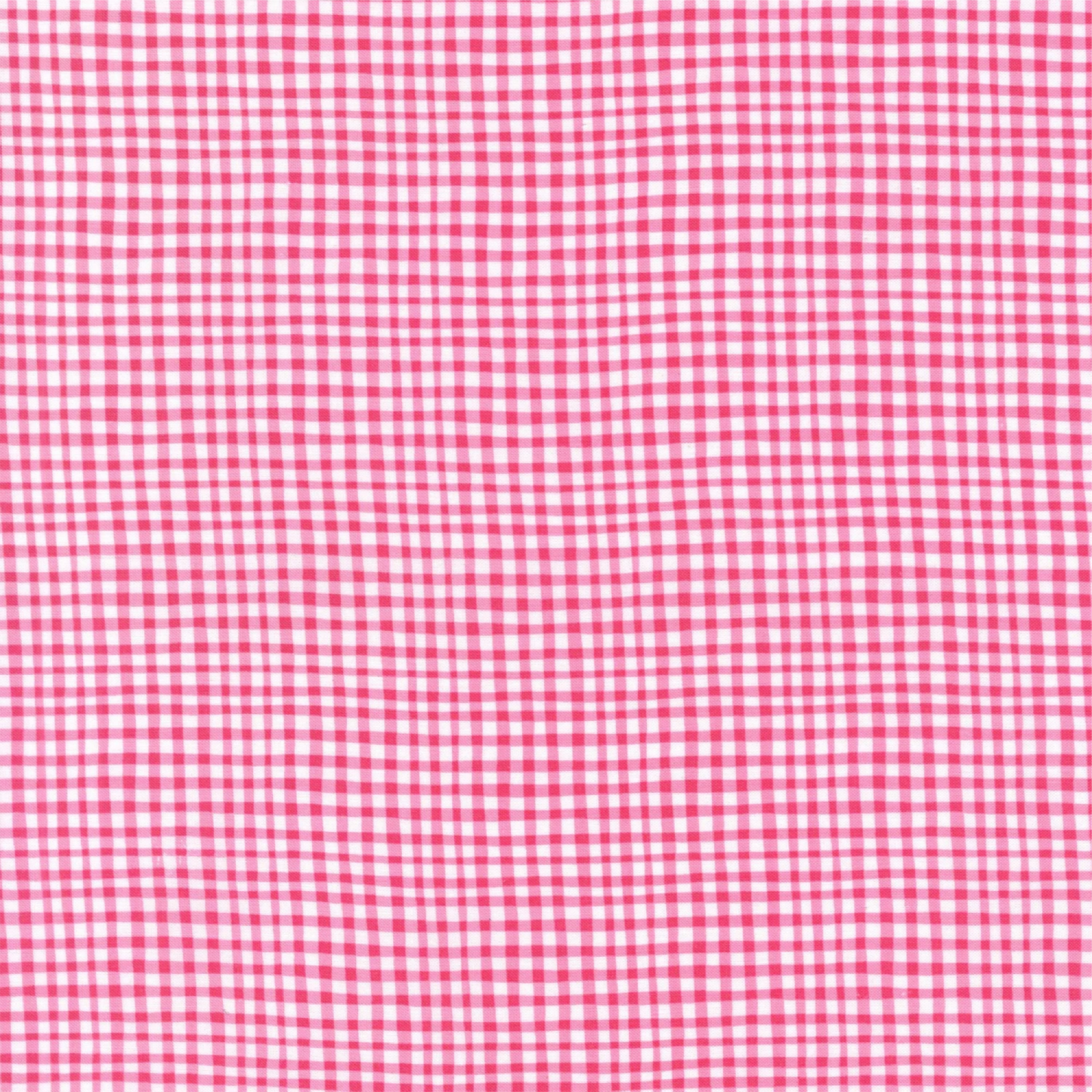 Michael Miller Gingham Play Pink Geometric Fabric