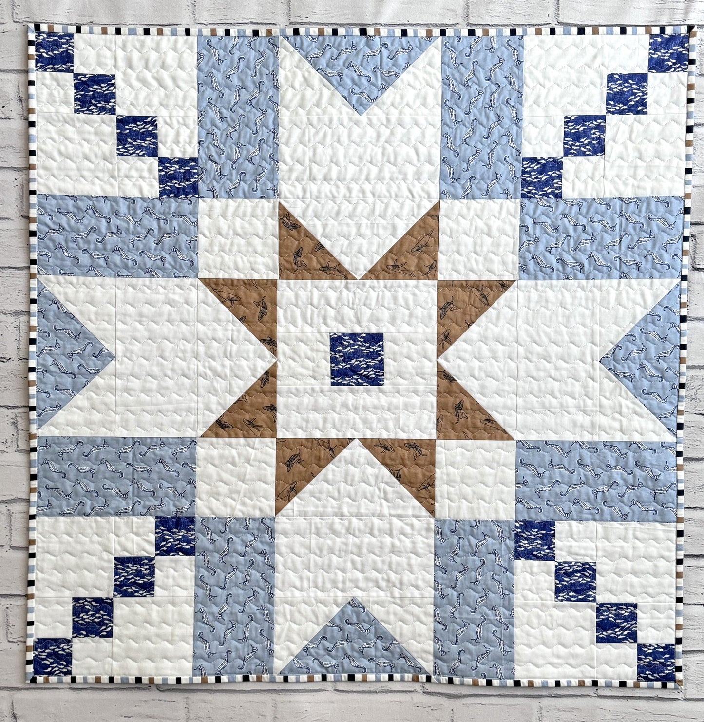 Super Star Quilt Kit Throw Size 60" x 60" - By The Sea