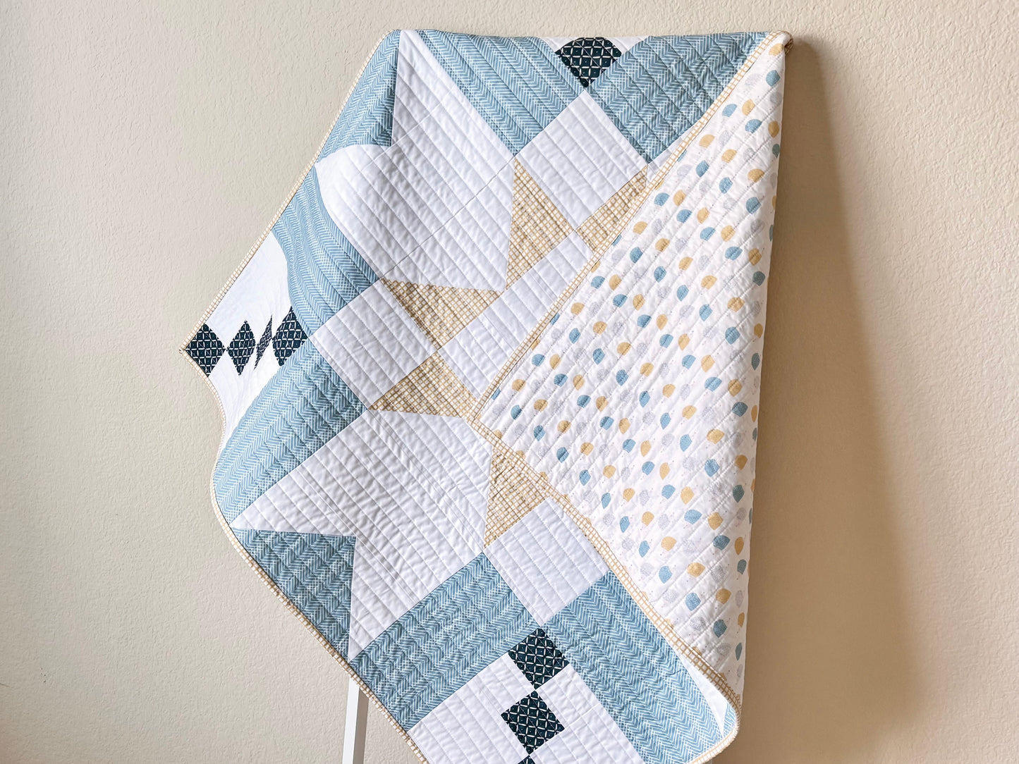 Super Star Quilt Kit Throw Size 60" x 60" - Sweet Little Friends Boy