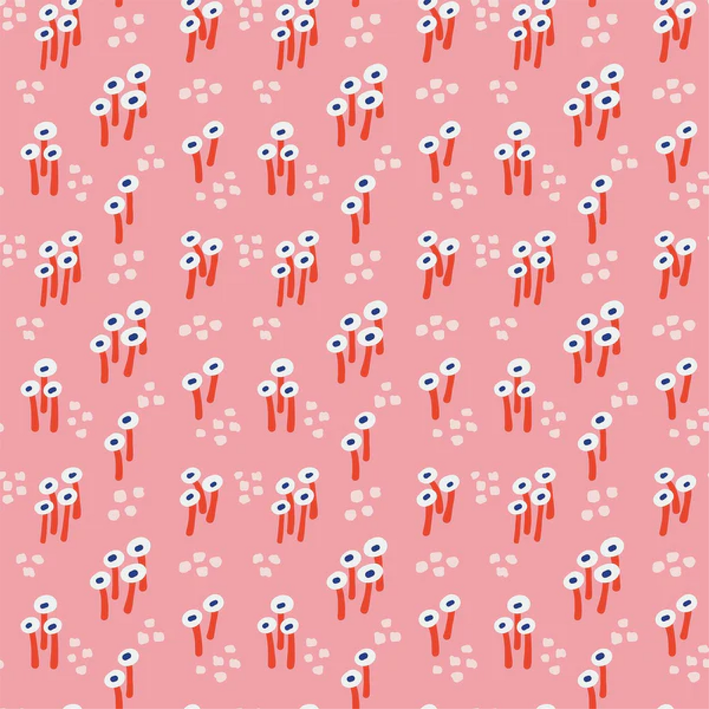 Paintbrush Studio Fabrics Mini Mushrooms - Pink
