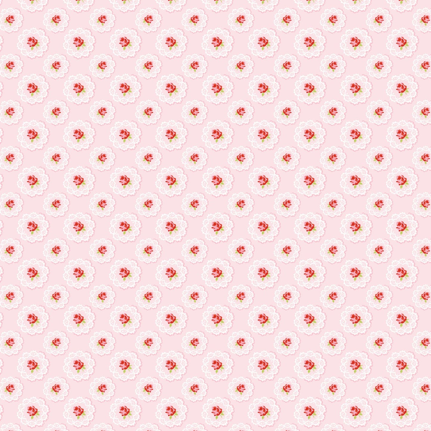 Poppie Cotton Fabric Market Day Doily Pink