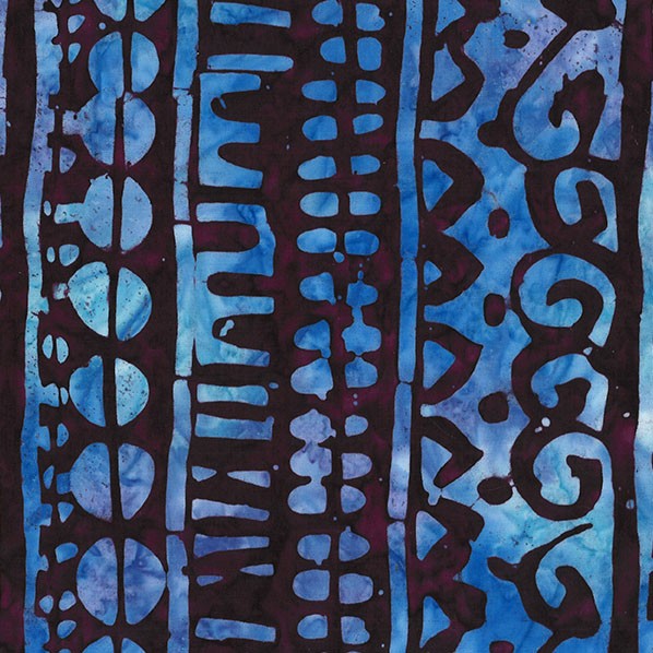 Batik Tiki Stripe Blackberry Michael Miller Fabric Baja Batiks BT9181