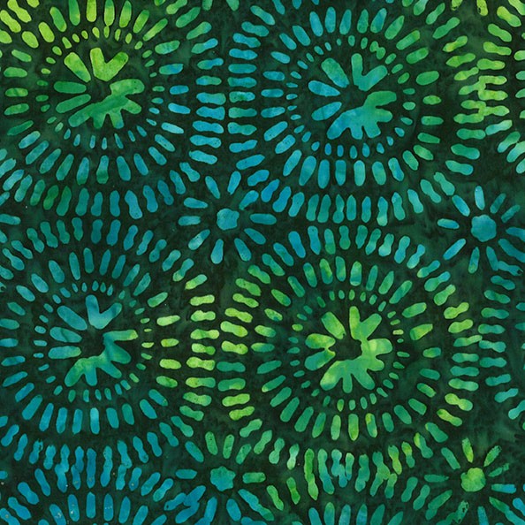 Batik Tiki Dots Jade Michael Miller Fabrics Baja Batiks BT9182