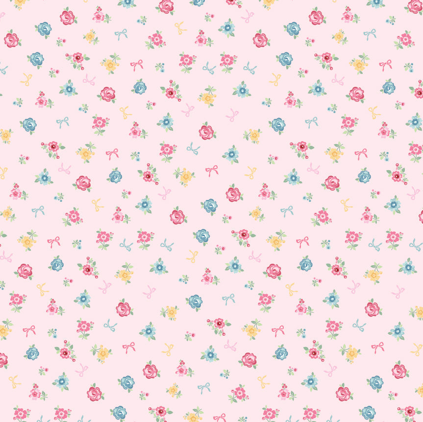 Poppie Cotton Fabric Rosy Cheeks Welcome Pink