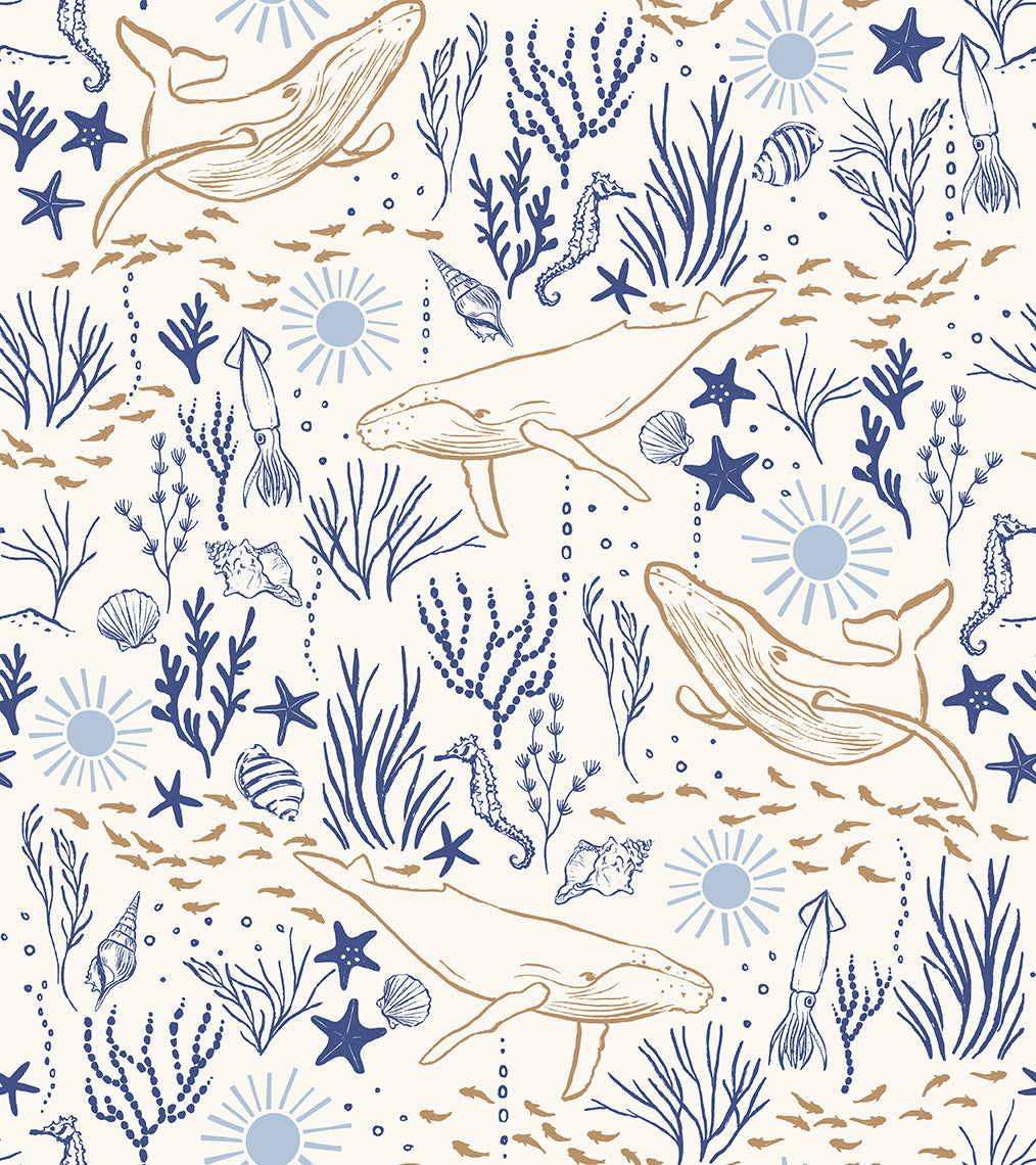 Paintbrush Studio Fabrics By The Sea - Under The Sea Light Blue