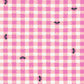Robert Kaufman Whisker Wonderland Pink Lemonade Gingham Cat Fabric