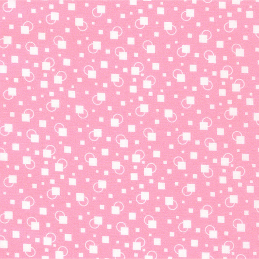 Robert Kaufman Little Blossoms Pink Geometric Fabric