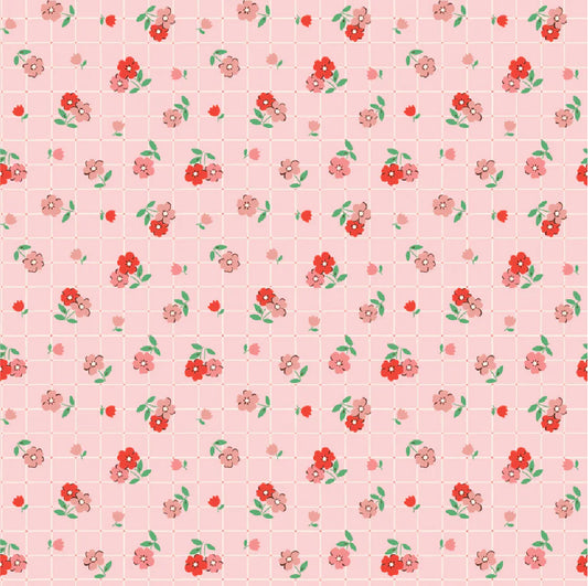 Poppie Cotton Fabric Farmhouse Fancy Tea Towl Pink