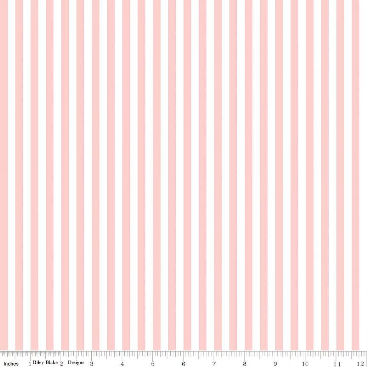 Riley Blake Designs 1/4" Stripes Baby Pink Fabric