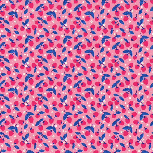 Paintbrush Studio Fabrics Berries & Blossoms - Raspberry Patch Pink