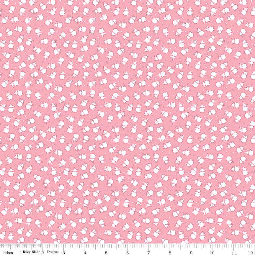 Riley Blake Designs Storytime 30s Elephants Pink Fabric