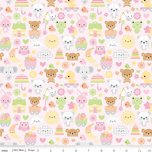 Riley Blake Bundle of Joy Pink Quilting Fabric