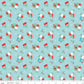 Riley Blake Whimsical Woodland Floral Aqua Quilting Fabric