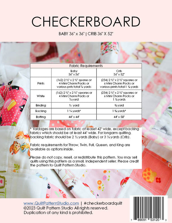 Checkerboard Quilt - PDF Pattern – Cotton Studio