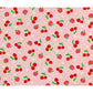 Japanese Fabric Happy Message 30's Cherries in Pink