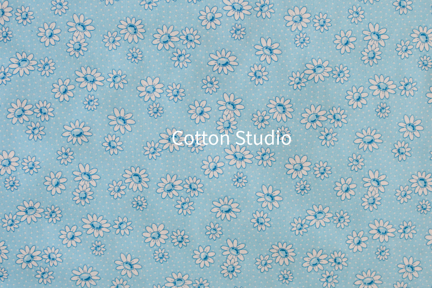 Japanese Fabric Happy Message 30's Flowers Blue