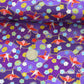 Paper Cranes Sakura Kiku on Purple with Metallic Gold Japanese Fabric