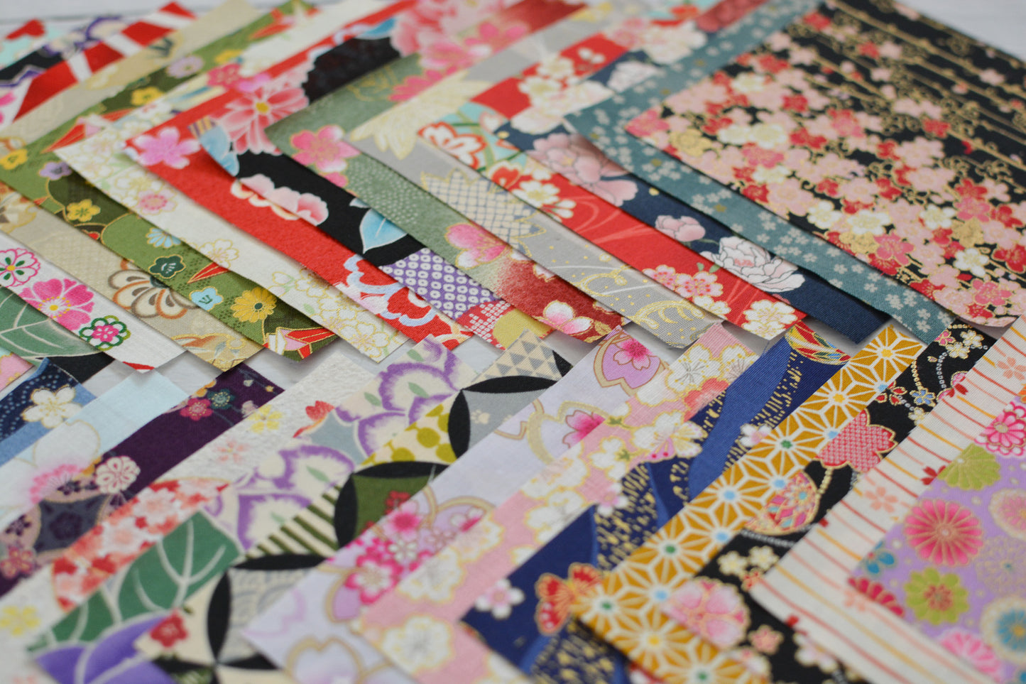 Japanese Fabric Charm Pack 5" x 5" squares - 42 pieces assortment of all different prints