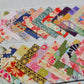 Japanese Fabric Mini Charm Pack 2.5" x 2.5" squares - 42 pieces assortment of all different prints