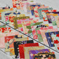 Japanese Fabric Mini Charm Pack 2.5" x 2.5" squares - 42 pieces assortment of all different prints