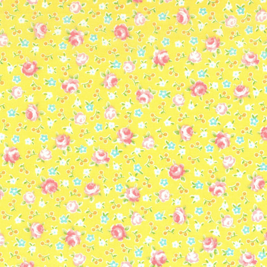 Japanese Fabric Happy Message 30's Yellow