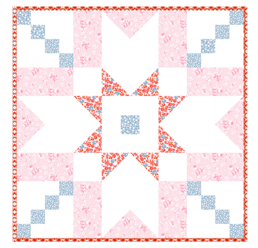 Super Star Baby Girl Quilt Kit 36" x 36" - Elise
