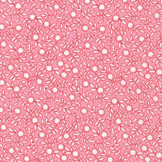 Robert Kaufman Fabric - Flowerhouse by Debbie Beaves All A Flutter Pink 30's reproduction