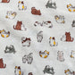 Kawaii Cats Ecru Japanese Fabric