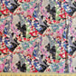 Traditional Noshi and Sakura Print Kimono Inspired Japanese Fabric Black