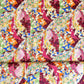 Traditional Noshi and Sakura Print Kimono Inspired Japanese Fabric Wine Red