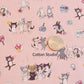 Kokka Funny Cats Pink Kawaii Japanese Fabric