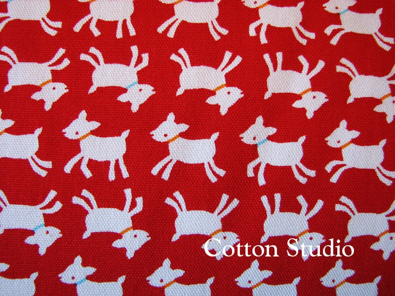 Baby Goat Red Oxford Cotton Fabric by Cosmo